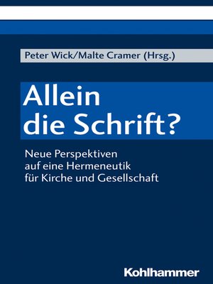 cover image of Allein die Schrift?